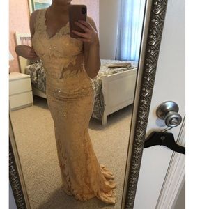 Lace Sparkly Formal Gown Size XS (00-1)
